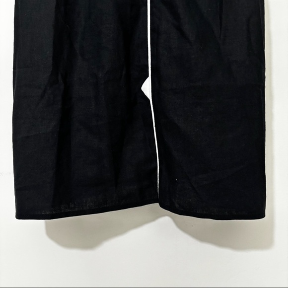 Farm Rio Linen Blend V-Neck Rosette Mini Dress Black Size XL - Picture 3 of 8